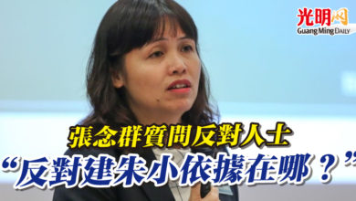 Photo of 張念群質問反對人士 “反對建朱小依據在哪?”