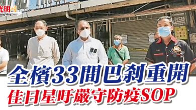 Photo of 全檳33間巴剎重開  佳日星籲嚴守防疫SOP