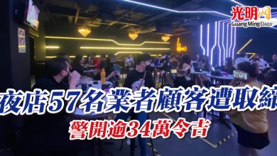Photo of 夜店57名業者 顧客遭取締  警開逾34萬令吉罰單