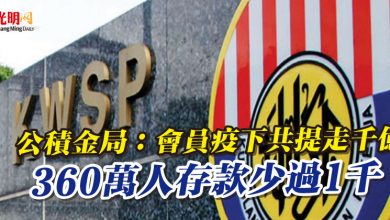 Photo of 公積金局:會員疫下共提走千億 360萬人存款少過1千