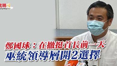 Photo of 鄭國球：在撤挺首長前一天 巫統領導層開2選擇