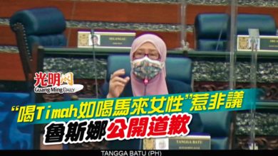 Photo of “喝Timah如喝馬來女性”說法惹非議 魯斯娜公開道歉