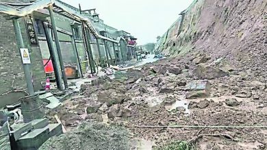 Photo of 平遙古城外牆暴雨中坍塌