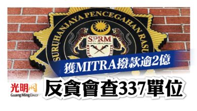 Photo of 獲MITRA撥款逾2億  反貪會查337單位