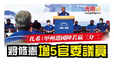 Photo of 扎希：甲州選國陣若贏三分二 將修憲增5官委議員