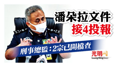 Photo of 潘朵拉文件接4投報 刑事總監：2宗已開檔查