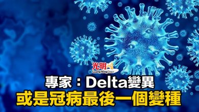 Photo of 專家：Delta變異 或是冠病最後一個變種