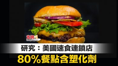 Photo of 研究：美國速食連鎖店 80%餐點含塑化劑