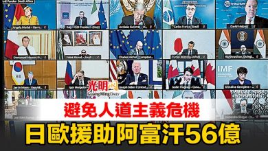 Photo of 避免人道主義危機 日歐援助阿富汗56億