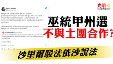 Photo of 巫統甲州選不與土團合作? 沙里爾駁法依沙說法