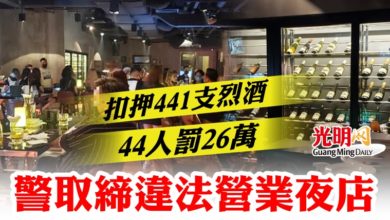 Photo of 取締違法營業夜店 44人罰26萬 扣押441支烈酒