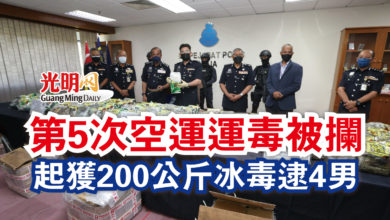 Photo of 第5次空運運毒被攔  起獲200公斤冰毒逮4男