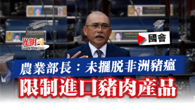 Photo of 【國會】農業部長：未擺脫非洲豬瘟  限制進口豬肉產品