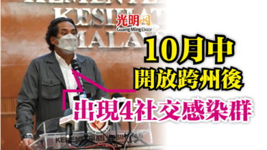 Photo of 10月中開放跨州後  凱里：出現4社交感染群