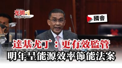 Photo of 【國會】達基尤丁：更有效監管  明年呈能源效率節能法案