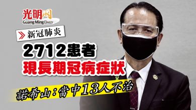 Photo of 【新冠肺炎】2712人現長期冠病症狀 諾希山：當中13人不治