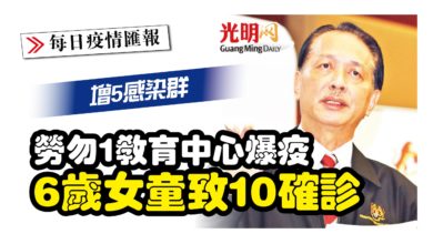Photo of 增5感染群 勞勿1教育中心爆疫 6歲女童致10確診