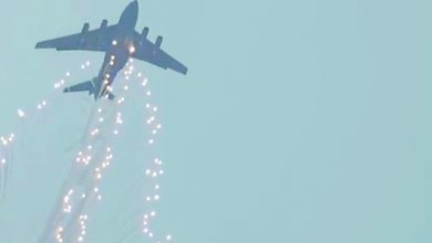 Photo of 解放軍運20高空灑干擾彈
