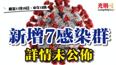 Photo of 新增7感染群 詳情未公佈