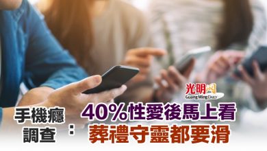 Photo of 手機癮調查：40%性愛後馬上看 葬禮守靈都要滑