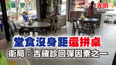 Photo of 堂食沒身距還拼桌  衛局：吉打確診回彈因素之一