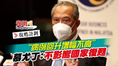 Photo of 【復甦計劃】“病例回升增幅不高” 慕尤丁：不影嚮國家復甦