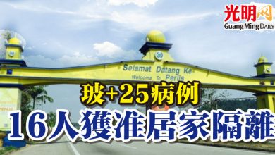 Photo of 玻+25病例 16人獲准居家隔離