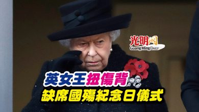 Photo of 英女王扭傷背 缺席國殤紀念日儀式