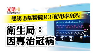 Photo of 雙溪毛糯醫院ICU使用率96% 衛生局：因專治冠病