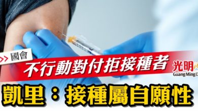 Photo of 【國會】不行動對付拒接種者  凱里：接種屬自願性