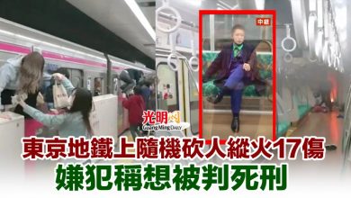 Photo of 東京地鐵上隨機砍人縱火17傷 嫌犯稱想被判死刑
