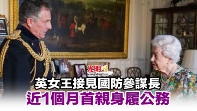 Photo of 英女王接見國防參謀長 近1個月首親身履公務