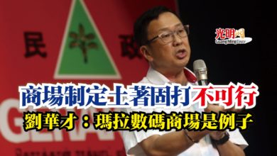 Photo of 商場制定土著固打 不可行  劉華才：瑪拉數碼商場是例子