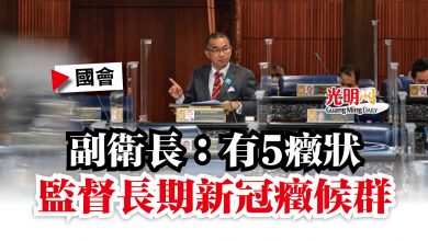 Photo of 【國會】副衛長：有5癥狀  監督長期新冠癥候群