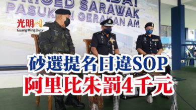 Photo of 砂選提名日違SOP  阿里比朱罰4千元