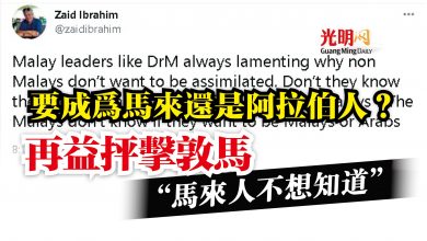 Photo of 要成為馬來還是阿拉伯人? 再益抨擊敦馬“馬來人不想知道”