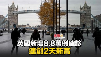Photo of 英國新增8.8萬例確診 連創2天新高