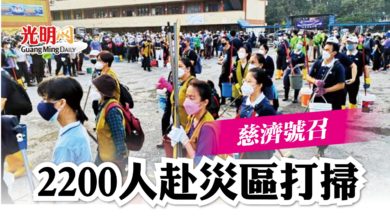 Photo of 慈濟號召 2200人赴災區打掃