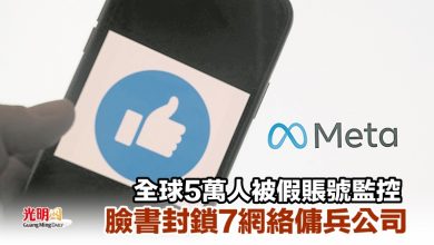 Photo of 全球5萬人被假賬號監控 臉書封鎖7網絡傭兵公司