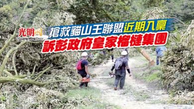 Photo of 搶救貓山王聯盟近期入稟 訴彭政府皇家榴槤集團
