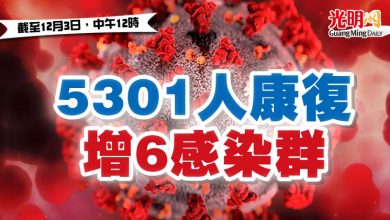 Photo of 5301人康復  增6感染群