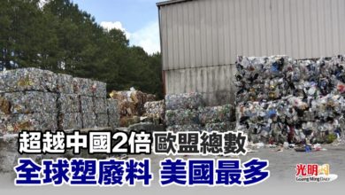 Photo of 超越中國2倍歐盟總數 全球塑廢料 美國最多