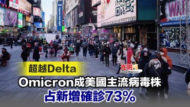 Photo of 超越Delta Omicron成美國主流病毒株 占新增確診73%