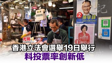 Photo of 香港立法會選舉19日舉行 料投票率創新低