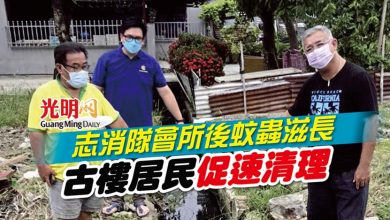 Photo of 志消隊會所後蚊蟲滋長 古樓居民促速清理