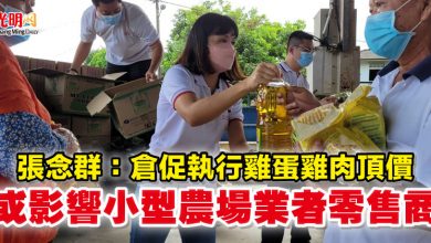 Photo of 張念群:倉促執行雞蛋雞肉頂價 或影響小型農場業者零售商