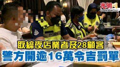 Photo of 取締夜店業者及28顧客 警方開逾16萬令吉罰單