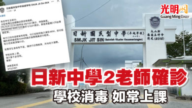 Photo of 日新中學2老師確診  學校消毒 如常上課