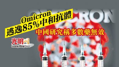 Photo of Omicron逃逸85%中和抗體 中國研究稱多數藥無效