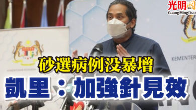 Photo of 砂選病例沒暴增 凱里：加強針見效